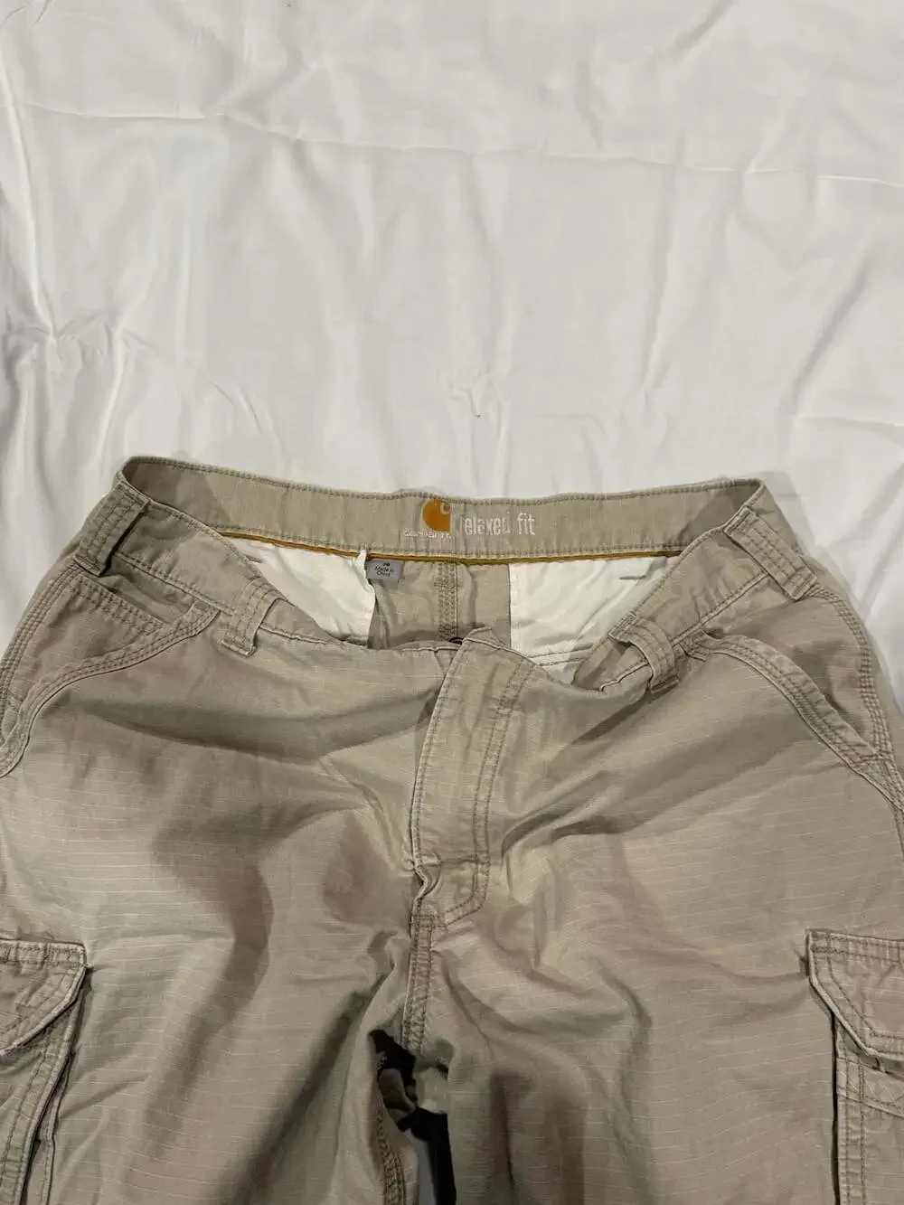 Carhartt Force Relaxed Fit Ripstop Cargo Shorts Mens Khaki Tan Workwear